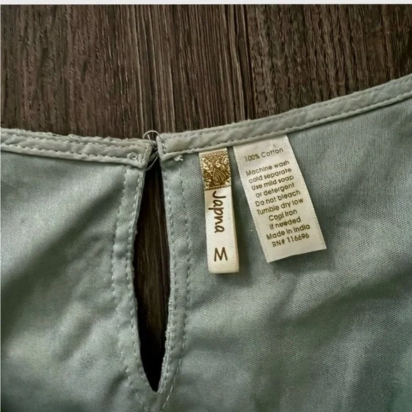 Japna Green Eyelet Wrap Dress – Size M​ - Picture 2 of 2